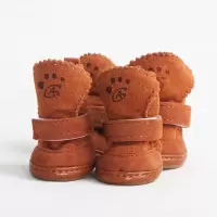 狗狗鞋子秋冬棉鞋羊羔绒雪地靴泰迪贵宾保暖防滑狗狗棉鞋宠物鞋子