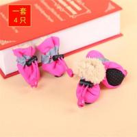 宠物狗狗猫咪鞋子 泰迪比熊博美软底鞋 小型犬室内鞋套 春夏款