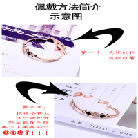 鹿晗同款钉子手镯可爱桃心百搭手链女四叶手环学生森系闺蜜手饰