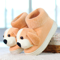 冬季棉拖鞋男女童居家室内防滑一家三口情侣卡通狗狗亲子毛毛棉鞋