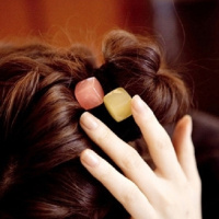 韩版小饰品方块果冻糖果色圈丸子头饰绳橡皮筋女饰头绳