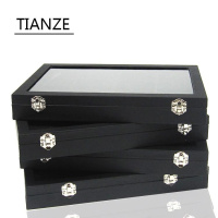 冰花绒首饰盒 戒指坠项链手镯耳环饰品展示盘收纳盒带盖珠宝箱