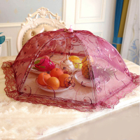 宜薇格[欧式刺绣蕾丝菜罩]金丝食物罩大布表面印金本色