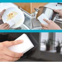 [100片纳米海绵魔力擦]10*6*2精品裸块家庭清洁必备纳米海绵魔