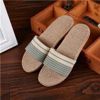 夏季居家亚麻拖鞋拖鞋防滑地板麻拖鞋情侣居家凉拖鞋