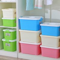 [领券减六元]透明收纳箱塑料加大号小号收纳盒加厚衣服储物箱子