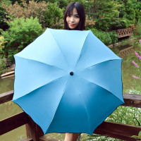 遇开花太阳雨伞折叠女晴雨两用折叠黑胶防晒紫外线双人简约遮阳