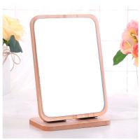 化妆镜木制高清折叠镜子台式梳妆镜学生宿舍书桌面大号公主镜