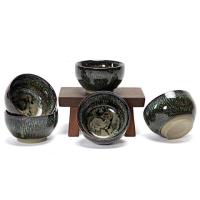 [买五赠一]大号功夫茶杯单杯陶瓷品茗杯窑变建盏天目釉主人杯