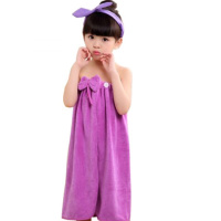 儿童浴裙 儿童可穿浴裙女孩男孩抹胸浴裙超吸可爱舒适裹胸