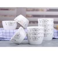 创意方形饭碗10只套装微波炉陶瓷碗骨瓷吃饭小碗景德镇米饭碗方碗