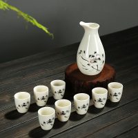 9件套陶瓷白酒具套装分酒器白酒杯烈酒酒杯小酒盅酒壶日式清酒