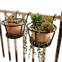 多肉植物栏杆花架买二送一护栏花架窗台阳台花篮绿萝花盆花架加厚