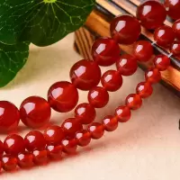 [送线引线]天然红玛瑙散珠串珠手链黑玛瑙晶手工串珠佛珠制作