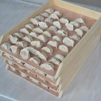 [木质饺子盒]放饺子的托盘冷冻冰箱盖帘保鲜盒收纳盒饺子饺盘