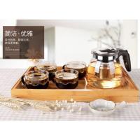 [一壶4杯]创意玻璃茶壶不锈钢过滤茶具套装花茶壶900ml家用茶杯