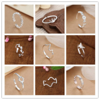 韩国时尚戒指潮人开口可节男女饰品韩版简约个性食指关节指环