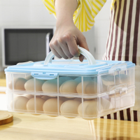 带盖[20-40格]装放鸡蛋盒子 冰箱鸡蛋保鲜收纳盒子蛋格手提蛋托