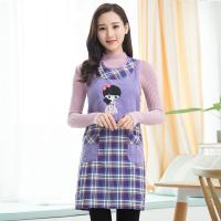 马甲棉质围裙厨房成人做饭可爱女无袖围裙家务清洁背心式罩衣修身