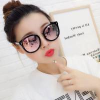 [5.9疯抢中]新款粉色圆形太阳镜女大框圆脸个性墨镜女