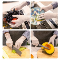 [马来西亚进口]丁晴12寸一次性手套洗碗食品级橡胶医用加长加厚防耐磨贴手家务