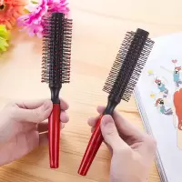 卷梳子卷造型梳子防静电美直梳子圆筒滚梳内扣家用梳