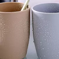 [四个装]简约时尚漱口杯刷牙杯杯350ml塑料杯子