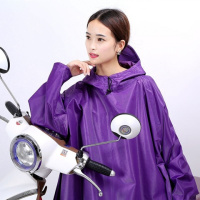电瓶车雨衣电动车单人自行车摩托车男士女士韩版加大加厚带袖雨披