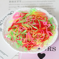 高弹力儿童黑色小皮筋不伤一次性橡皮筋女孩扎头圈头绳皮套