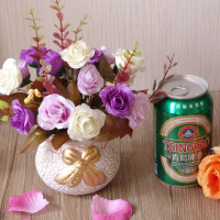 假花仿真花绢花装饰花清新家居摆件室内客厅桌面摆设盆栽塑料花