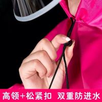 双帽檐雨衣摩托车雨披男女成人单双人雨披电瓶车加大加厚帽檐雨披