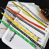 原宿饰品笑脸蕾丝织带项链女韩版简约英文字母锁骨链颈链颈带学生