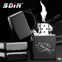 [免费刻字]金属煤油打火机创意防风汽油打火机定制刻字签名礼品
