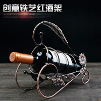 欧式创意红酒架摆件葡萄酒瓶架展示架欧式现代红酒架铁艺酒柜摆件