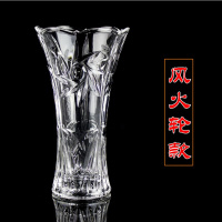 [买一只送一只]透明玻璃花瓶 中号培富贵竹欧式客厅插花百合
