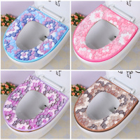 [2个装]马桶垫子冬季拉链款坐垫马桶坐垫粘扣加厚坐便套通用款