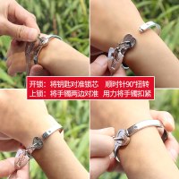 送人创意项链钥匙同心锁情侣手链一对刻字日韩版学生男女手镯