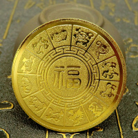 2019猪年纪念币 己亥猪年纪念章 金猪送福金银币 生肖猪年纪念章