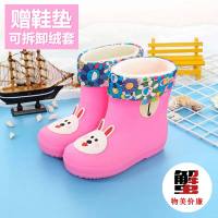 男女儿童雨鞋卡通加绒鞋小孩防滑大小童雨靴女孩公主靴子