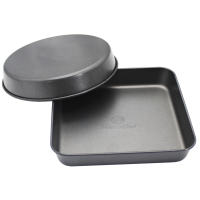 出口加厚约8寸圆形方形披萨盘蛋糕模烘焙工具披萨模套装蛋糕烤盘