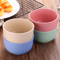 买就送礼品小麦秸秆防摔防烫碗 家用儿童碗 创意吃饭碗可爱米饭碗