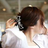 加大号钻抓夹蝴蝶结马尾抓盘器夹头饰香蕉夹扭夹圈中号