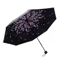 晴雨伞三折叠女韩国小清新遮阳伞防晒防紫外线太阳伞男两用