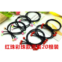 [多款100根可选]头绳加粗高弹力圈饰韩版无接缝绳女士扎头橡皮筋儿童可爱彩色头花简约黑色皮套头饰夹一字夹