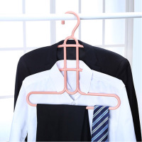 [3个]多功能防滑晾衣架多层塑料卧室衣服架领带丝巾收纳整理架