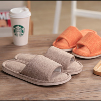[亏本冲量]拖鞋女夏亚麻居家木地板防滑厚底棉麻男室内春秋情侣