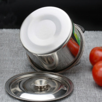 买五送一]不锈钢味盅厨房料罐缸加厚味打蛋盆带盖多用圆形油