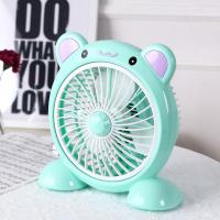 卡通绿萌宝电风扇台扇学生宿舍可爱小风扇床头迷你电扇大风力插电