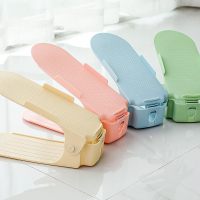 10只装北欧可节一体式双层收纳鞋架简易加厚塑料鞋子收纳鞋托架