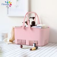 瓣瓣洗澡蓝沐浴篮 手提浴室洗浴脏衣篮收纳筐子 迷你塑料小篮子